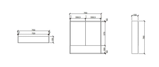 Armoire de rasage en PVC