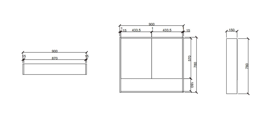 Armoire de rasage en PVC