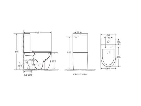 Hani Back-To-Wall Toilet Suite