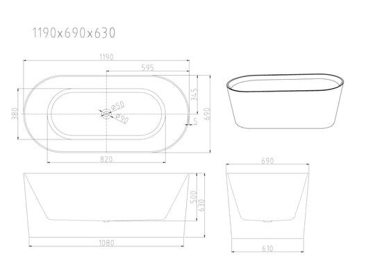 ISEO Freestanding Bathtub - Gloss White