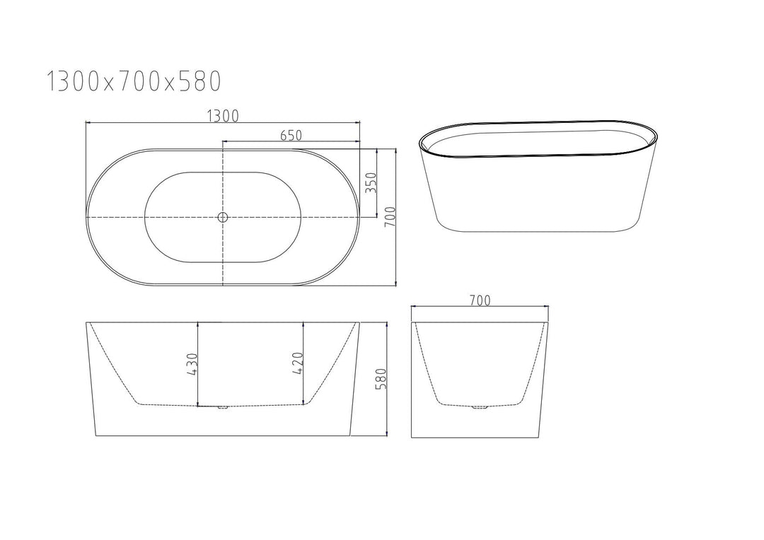 ISEO Freestanding Bathtub - Gloss White