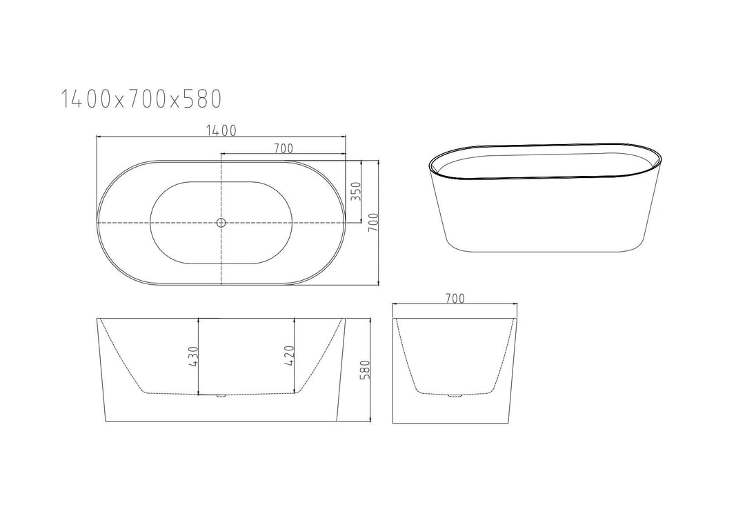 ISEO Freestanding Bathtub - Gloss White