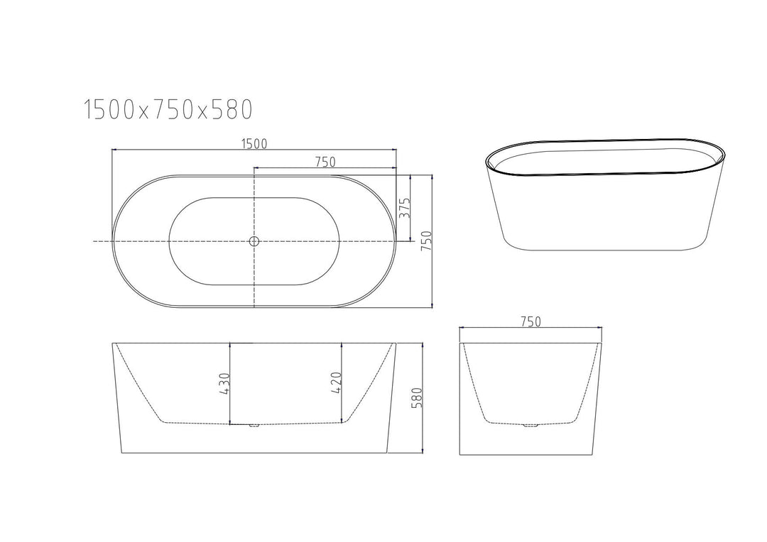 ISEO Freestanding Bathtub - Gloss White