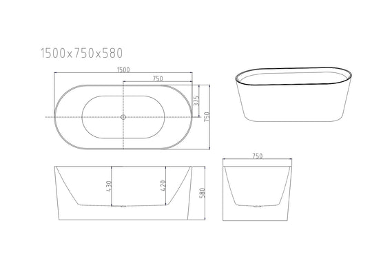 ISEO Freestanding Bathtub - Gloss White