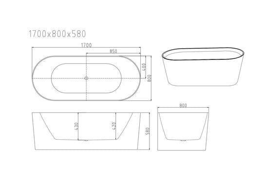 ISEO Freestanding Bathtub - Gloss White