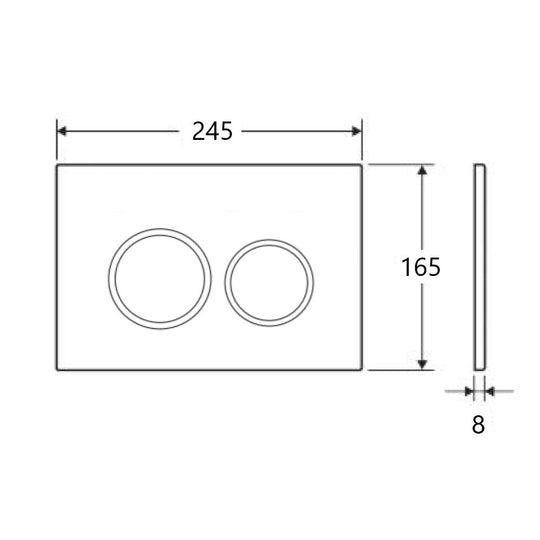 Mercio R&T Round Flush Plate - Black