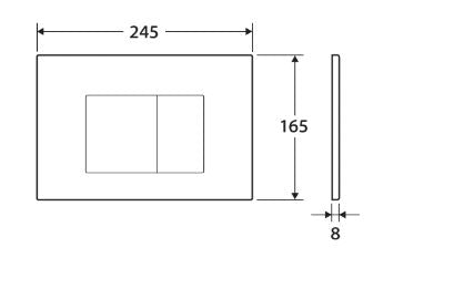 Mercio R&T Square Flush Plate - White