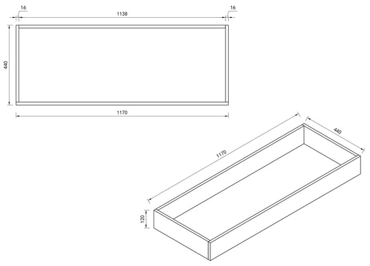 HERA 1200mm Freestanding Vanity - Elegant Oak