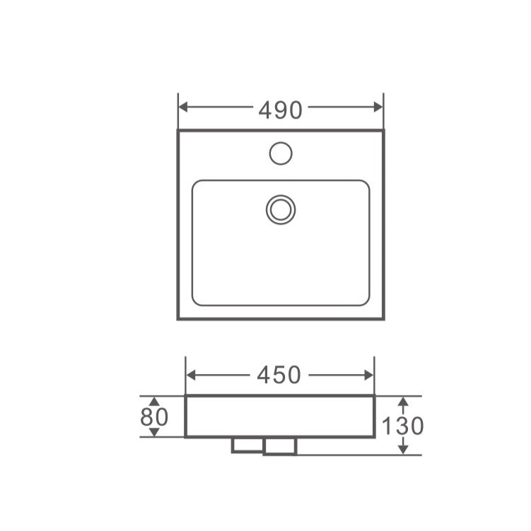 Kada 48M Insert Rectangular Basin