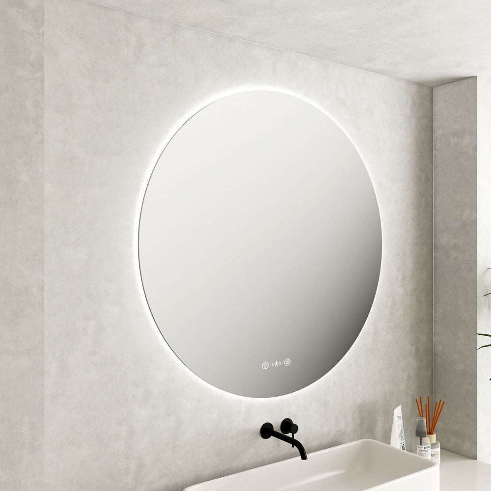 Luna LED Round Mirror 600mm - with Adjustable LED Lighting