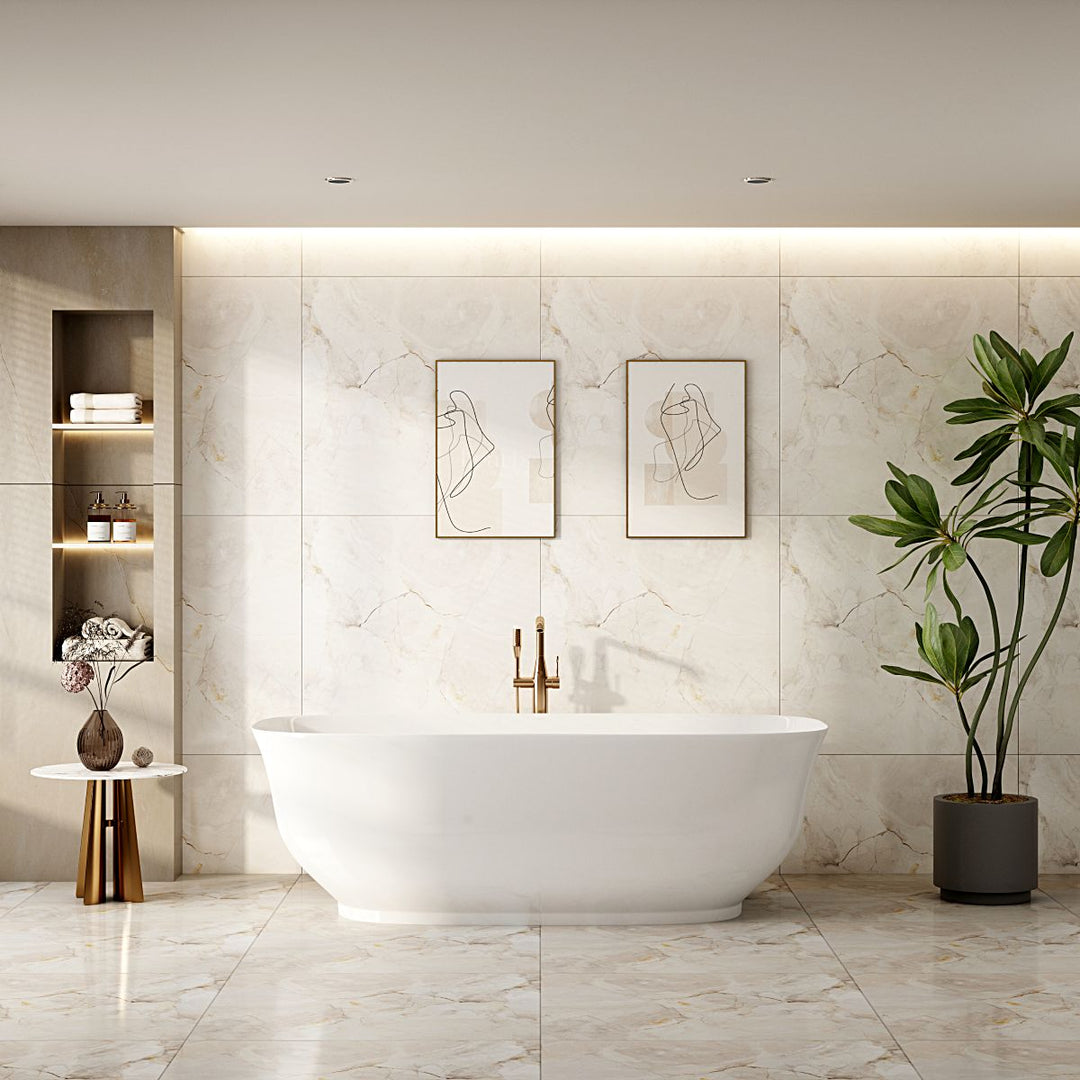 Libra Freestanding Bathtub - Gloss White