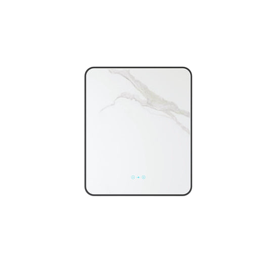 Maia 600×750 / 750×900 / 1200×750mm LED Rectangular Mirror – Matt Black Frame