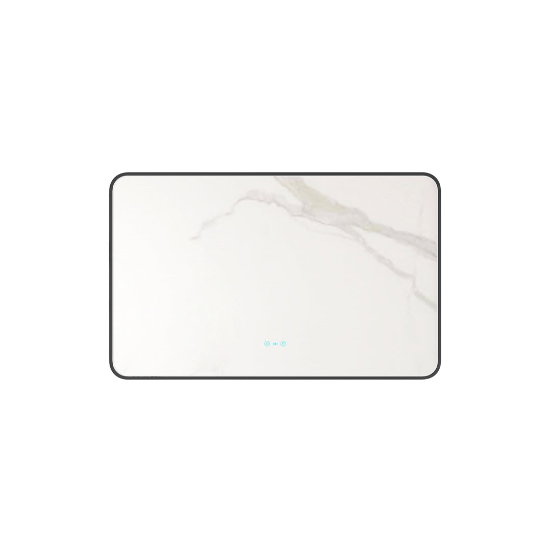 Maia 600×750 / 750×900 / 1200×750mm LED Rectangular Mirror – Matt Black Frame