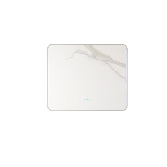 Maia 600×750 / 750×900 / 1200×750mm LED Rectangular Mirror – Brushed Nickel Frame