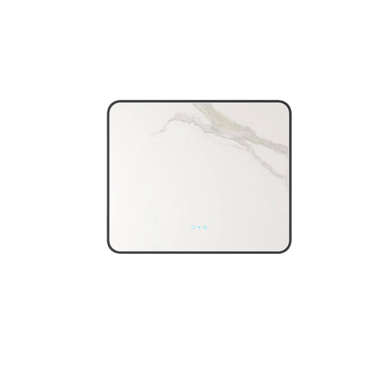 Maia 600×750 / 750×900 / 1200×750mm LED Rectangular Mirror – Matt Black Frame