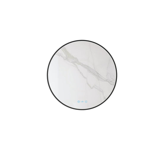 Maia 600/750/900mm LED Round Mirror – Matt Black Frame