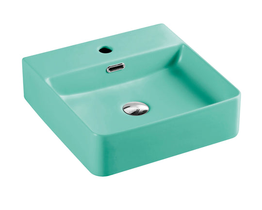 Marsay 77 Wall-Hung Square Art Basins - Antique Green