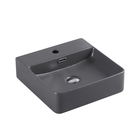 Marsay 77 Wall-Hung Square Art Basins - Nero Grey