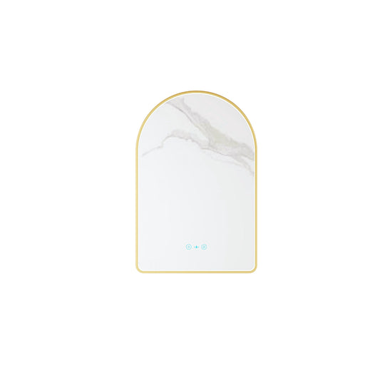 Maia 600×900mm LED Arch Mirror– Brushed Gold Frame