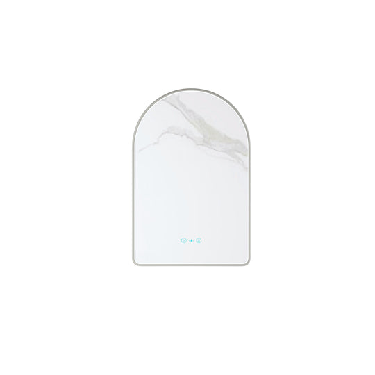 Maia 600×900mm LED Arch Mirror– Gun Metal Frame