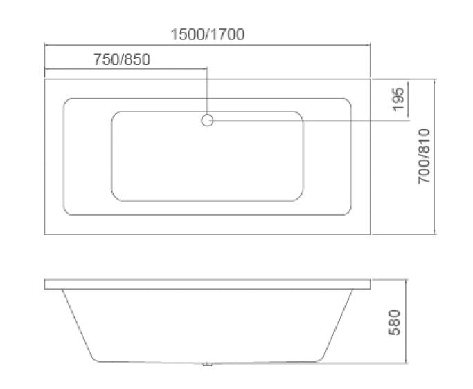 Mira Insert & Island Bathtub - Gloss White