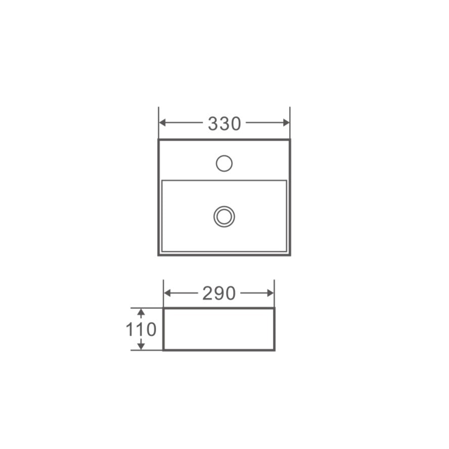 Mini 33 Compact Wall-Hung Basin