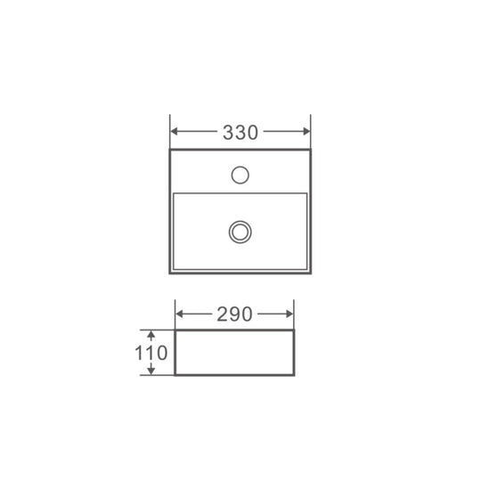 Mini 33 Compact Wall-Hung Basin