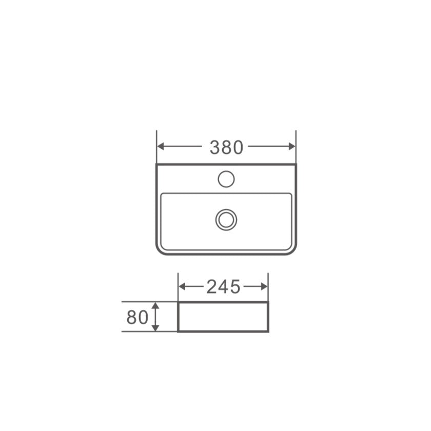 Mini 38 Compact Wall-Hung Basin