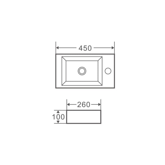 Mini 45R Compact Wall-Hung Basin