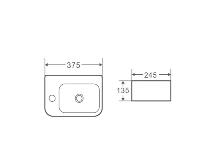 Lavabo mural compact Mini 33