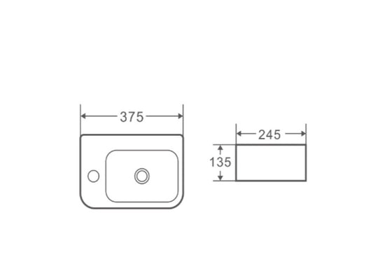 Mini 37L Compact Wall-Hung Basin