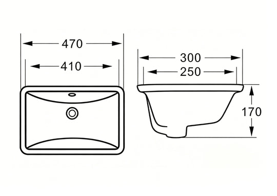 Lavabo sous plan Nue 44