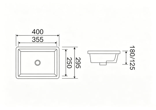 Lavabo sous plan Nue 44