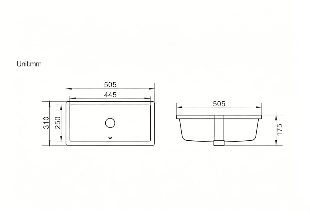Lavabo sous plan Nue 44
