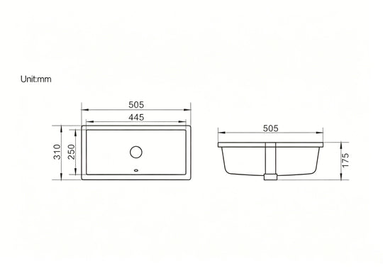 Lavabo sous plan Nue 44