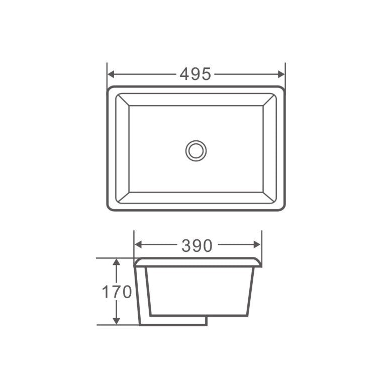 Nue 49 Undercounter Basin