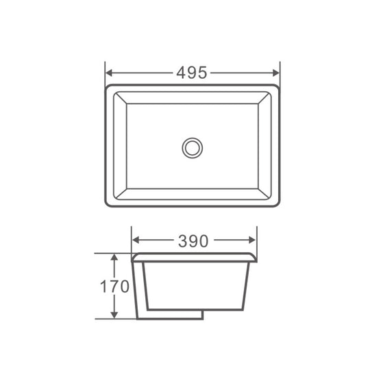 Nue 49 Undercounter Basin