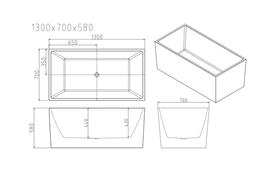 Orta Multi-Fit Freestanding Bathtub - Gloss White