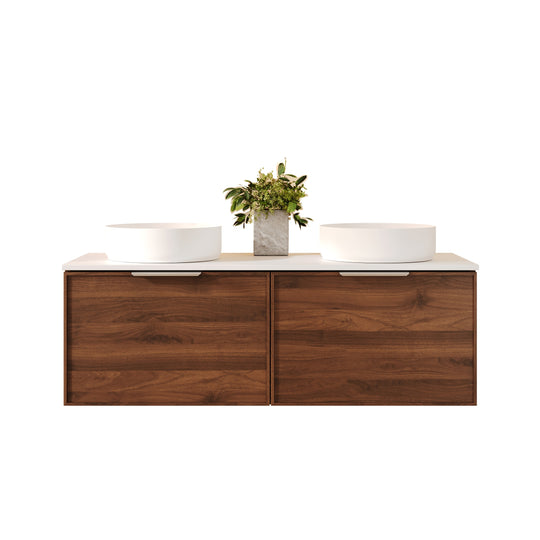 Paris 1200mm Wall-Hung Vanity - Walnut Woodmatt