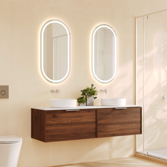 Paris 1500mm Wall-Hung Vanity - Walnut Woodmatt