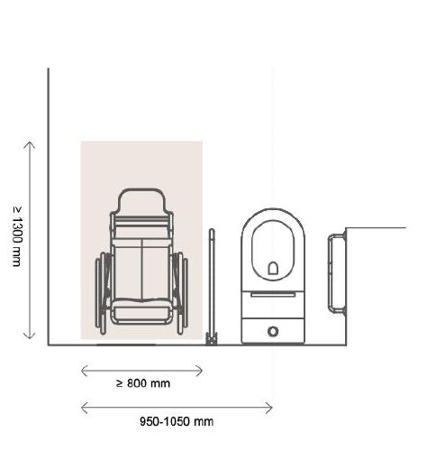 Toilettes accessibles au mur Pani Care