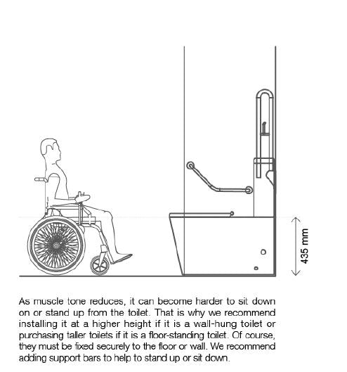 Toilettes accessibles au mur Pani Care