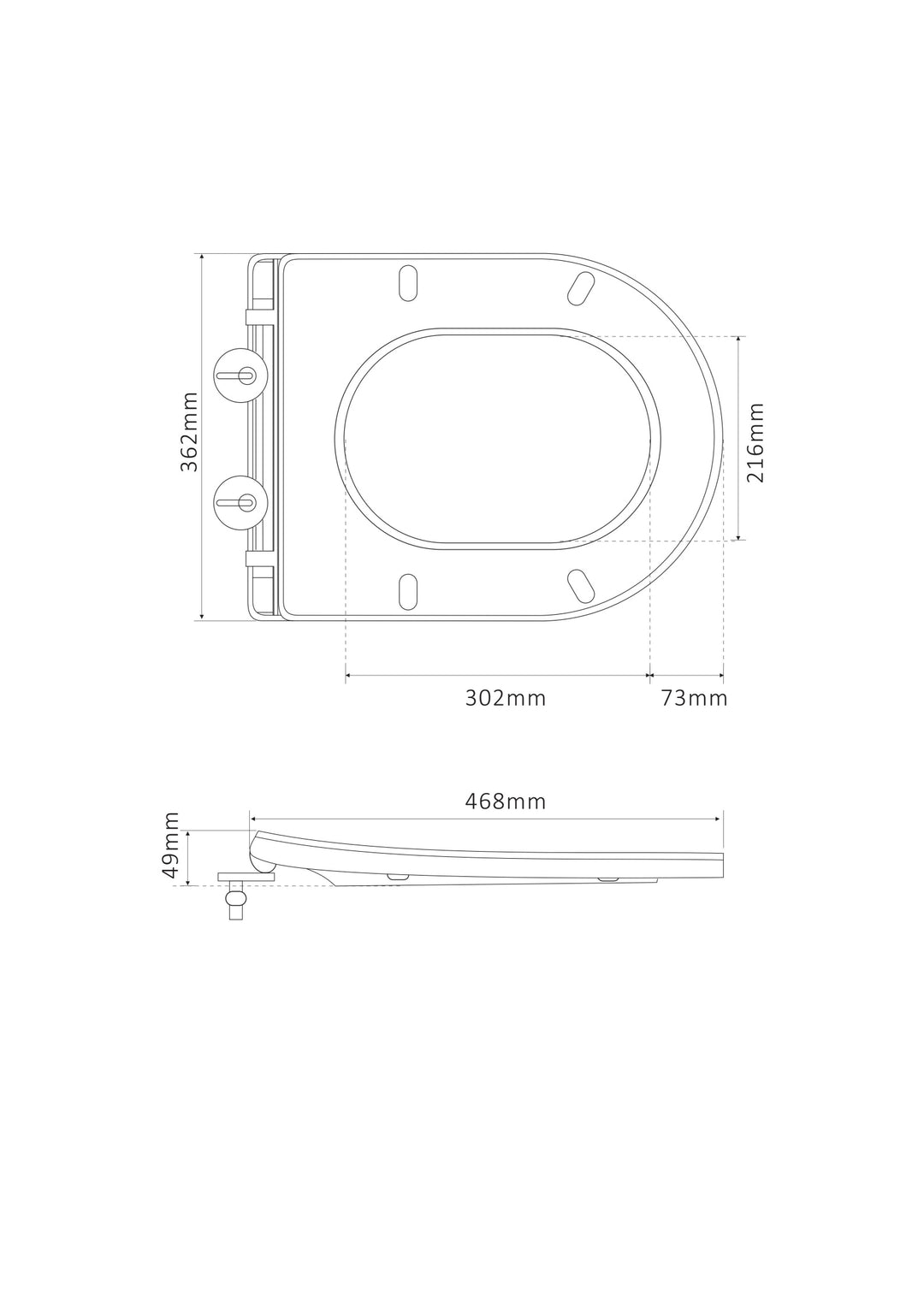 Siège de toilette en PP