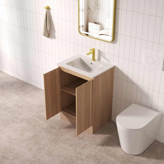 RITA 600mm Freestanding Cabinet - Elegant Oak