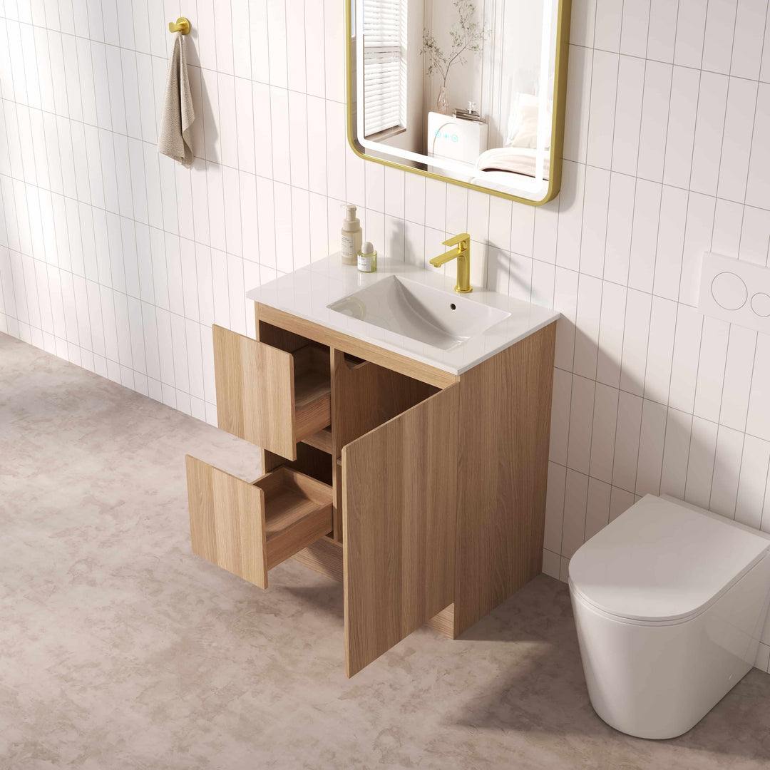 RITA 750mm Freestanding Cabinet (LHD)- Elegant Oak