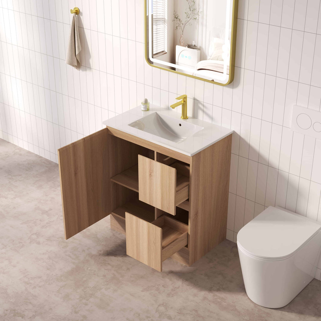 RITA 750mm Freestanding Cabinet (RHD)- Elegant Oak