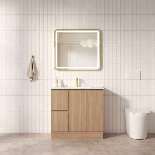 RITA 900mm Freestanding Cabinet (LHD)- Elegant Oak