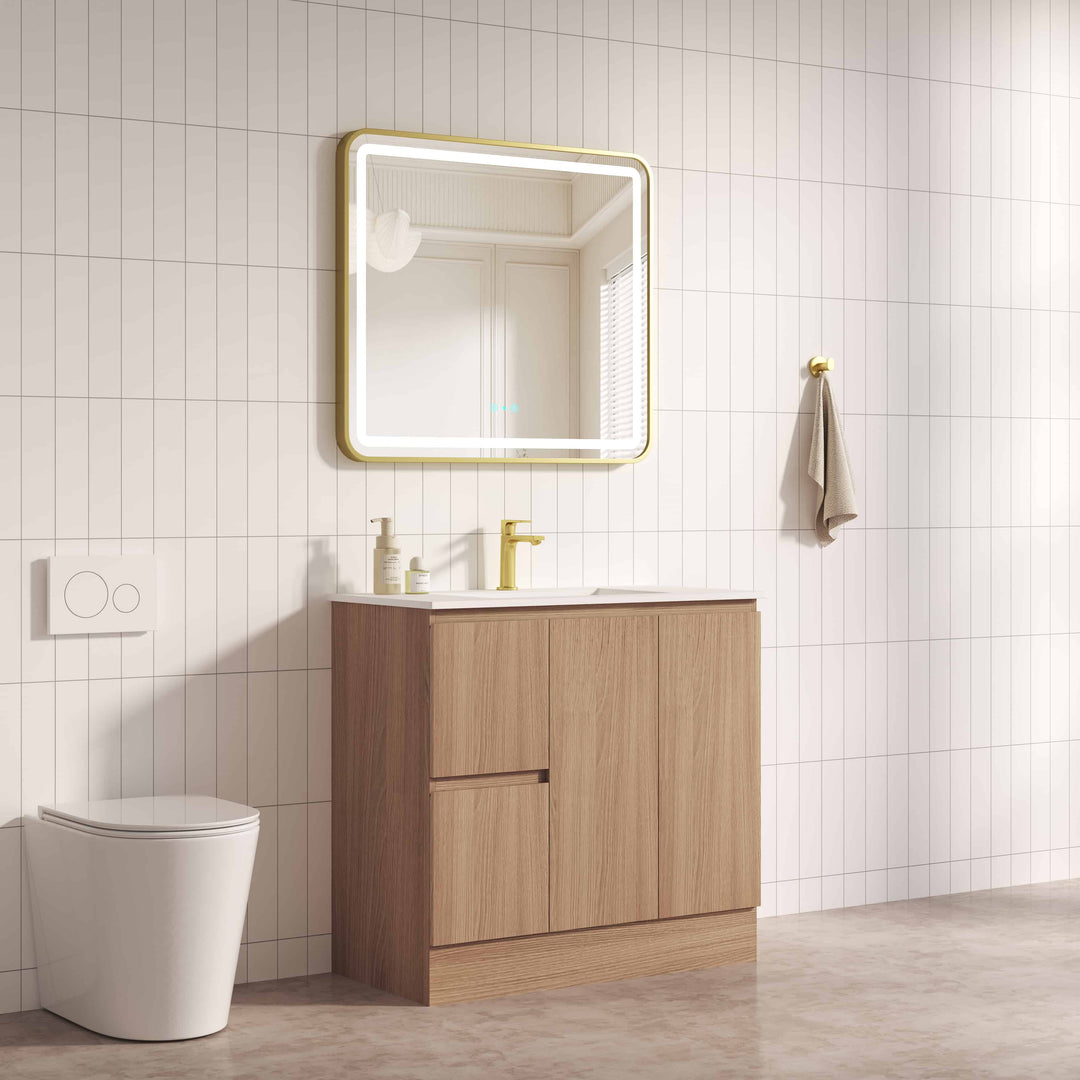 RITA 900mm Freestanding Cabinet (LHD)- Elegant Oak