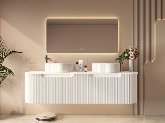 Rome 1500mm Wall-Hung Cabinet - Matt White