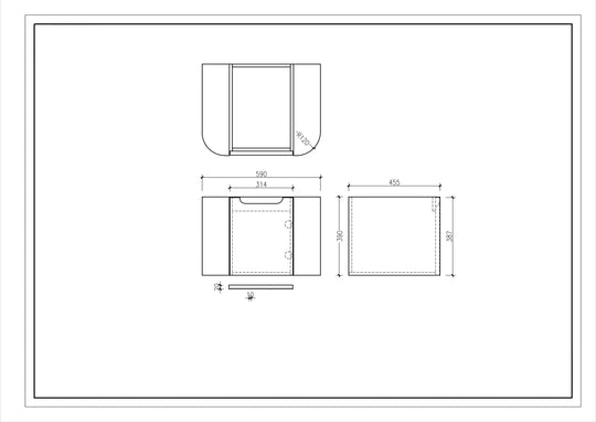 Rome 600mm Wall-Hung Cabinet - Bur Oak